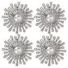 4Pcs Diamond Pearl Decorations Fashion Shoe Clips Alloy Jewelry Ornaments Craft SuppliesSunflower