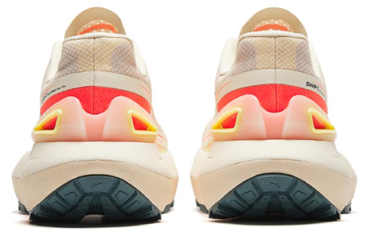 Men's Sneakers Anta Swift Cushioning, Wear Resistant Low top Running Shoes Men's Beige Red