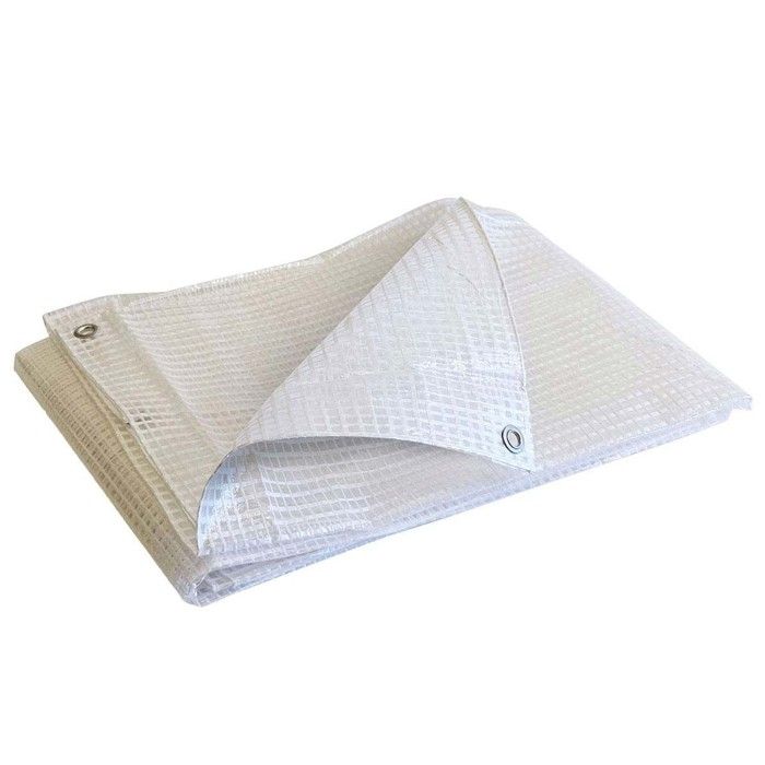 TECPLAST Bâche de Chantier 2x3 m TR170CH - Bâche Armée Transparente - Haute Qualité - Protection imperméable Travaux d'extérieur