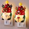 Christmas Gnome Night Light Resin Faceless Dwarf Xmas Tree LED Night Light with Multicolor Bulbs And On/Off Switch for Home Bathroom Bedroom Decor