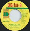 7-дюймовая пластинка NADINE SUTHERLAND - Flames Of Love НЕТ Цифровой-B 1996 Ямайка Регги, Ска и Даб Б/у