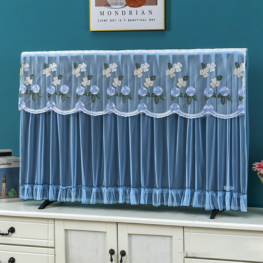 Мода 32-дюймовый ТВ Пылезащитный чехол Вышитое кружево Настенный ЖК-телевизор Защитный чехол Ультратонкая ткань для экрана телевизора