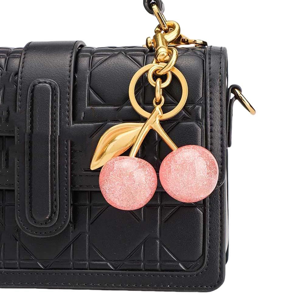3D Crafts Cherry Keychain Ornaments Cherry Charms Fashion Car Keyring  Lady/Women
