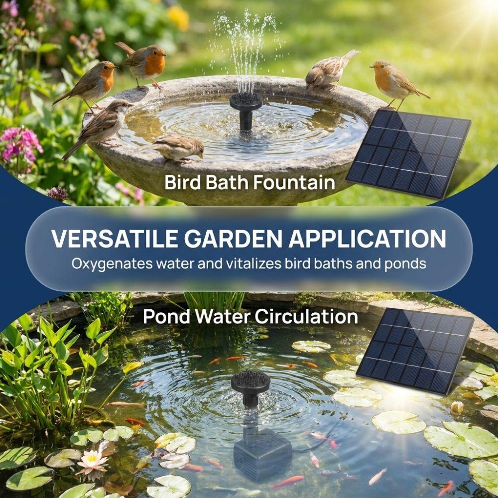 Adjustable Solar Panel Solar Fountain Pump PET Mini Fountain Pump Durable Fountain Panel Kit
