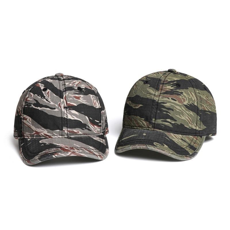 Camouflage Short Brim Soft Top Baseball Hat Men And Women Versatile Casual Outdoor Small Brim Sunshade Cap Retro Tide