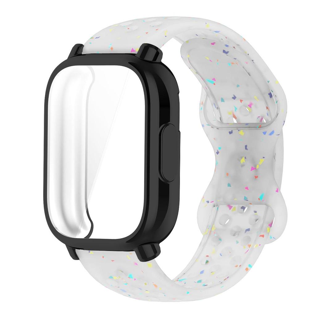 Ремешок+Чехол для Xiaomi Redmi Watch 5 active 5 Lite Защита Полное Покрытие Экрана ТПУ Мягкий Корпус и Силиконовый Дышащий Спортивный Ремешок