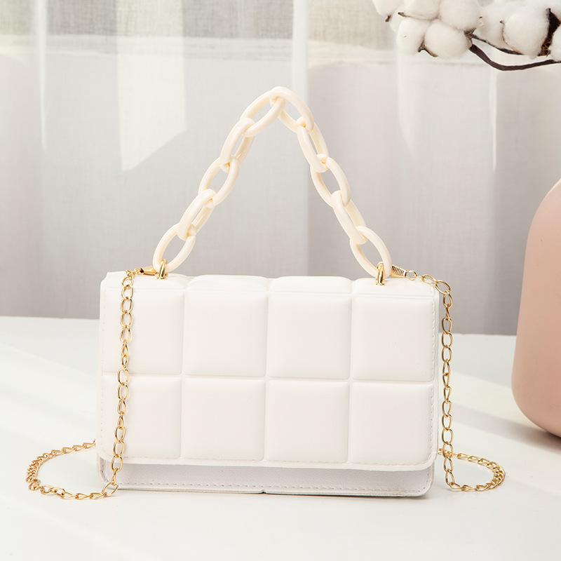 Grid Pillow Bag S Women's Bag Handheld Small Square Bag Women