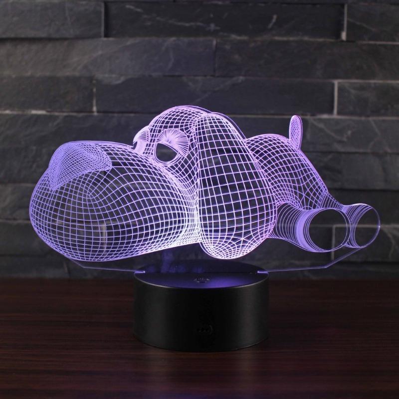 Cartoon Series 3D Night Light LED Colorful Touch Remote Control USB Creative Desk Lamp