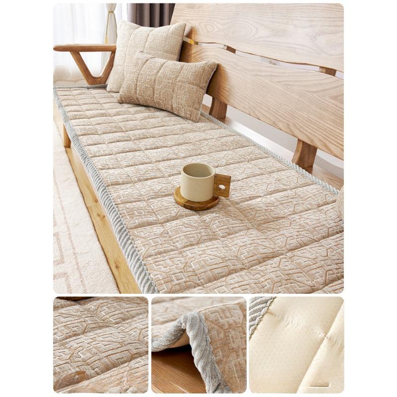 Подушка для дивана из синели, осенне-зимняя подушка из цельного дерева, нескользящий чехол, чехол для дивана из красного дерева