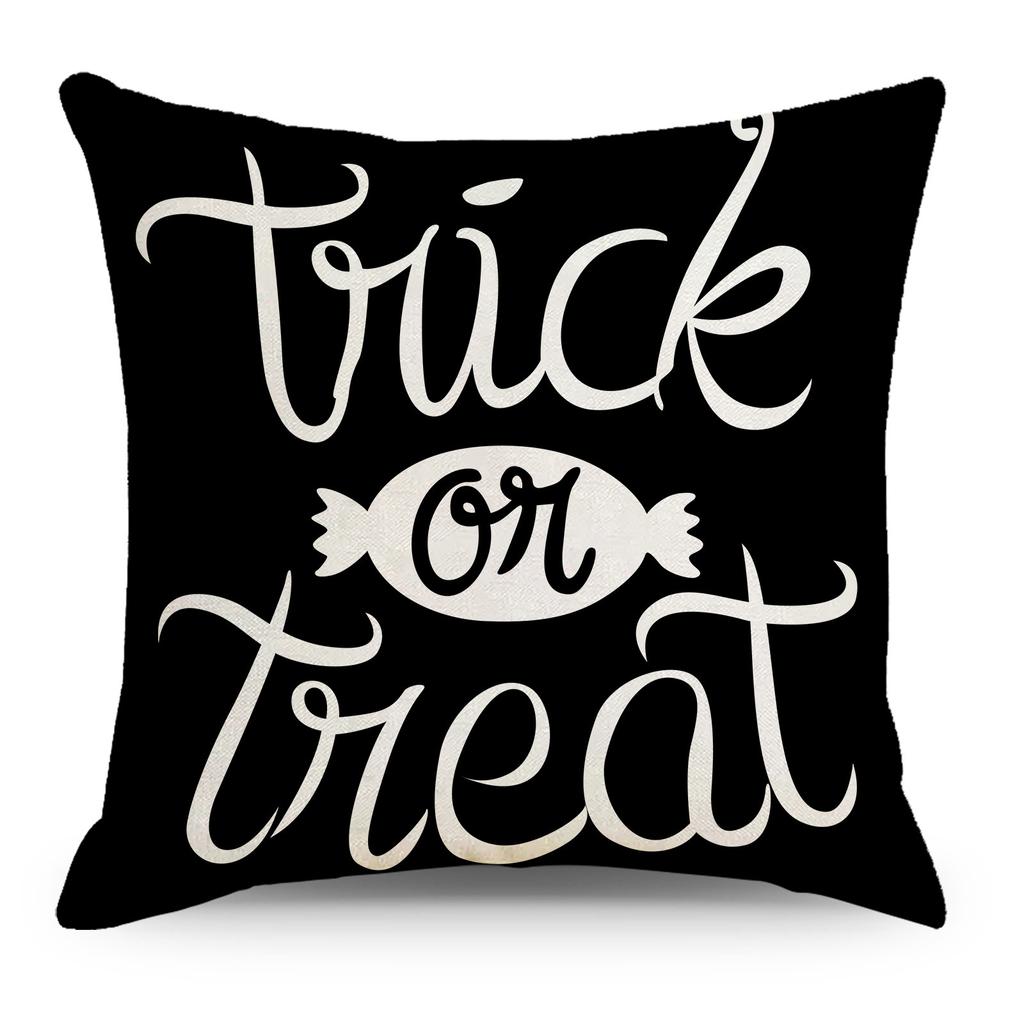 Чехол для подушки на Хэллоуин 45x45, наволочка с тыквой, ведьмой, автомобилем, диванные подушки с принтом, декоративная наволочка, домашний декор, наволочка