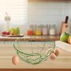 Органайзер для хранения яиц, корзина для фруктов, многоразовая, простая в использовании, металлическая проволочная корзина
