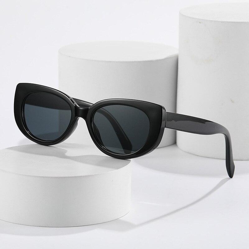 SO & EI маленькие овальные солнцезащитные очки «кошачий глаз» женские модные леопардовые градиентные оттенки UV400 винтажные трендовые мужские солнцезащитные очки