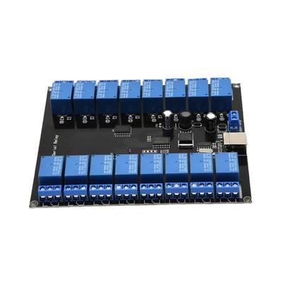 DC7V-38V 16-канальный последовательный релейный модуль 10A 250V Нагрузка USB-питание Плата разработки Релейный модуль