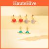 Unique And Heart Planet Alloy Earrings Fashionable Street Jewelry Style