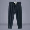 Men's Summer Slim Cotton and Linen Pants Loose Straight Leg Casual Pants