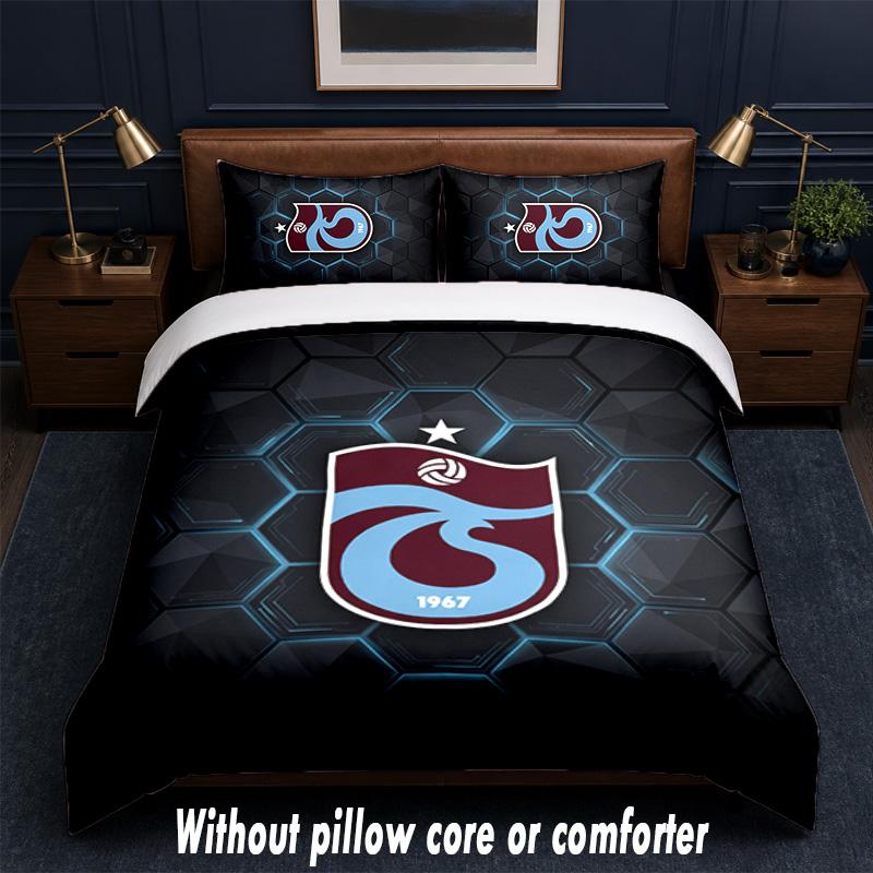 Trabzonspor FC Design Bed Bedding Set 1 Duvet Cover + 2 Pillowcases Soft Breathable Household Bed Linens