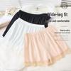 Spring/Summer Ice Silk Lace Safety Shorts: Breathable, Mid-Waist, Non-Rolling Edge