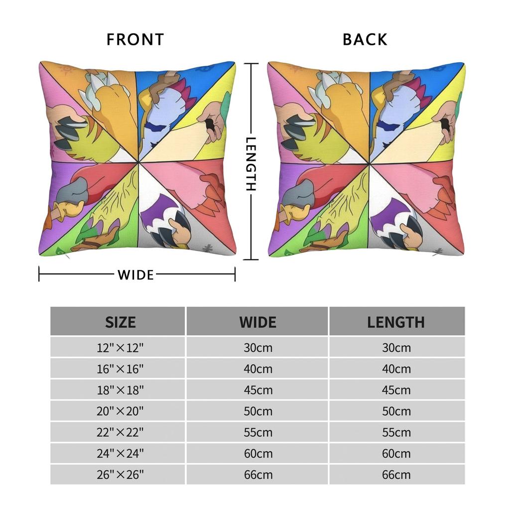 Digimons Cartoon Square Pillow Case Cushion Covers Fashion Polyester Decor Pillowcase For Home 40X40Cm