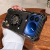 Для Xiaomi 17 ProMax 15 T Pro 14T 13T PRO Прозрачный Покрытие Ударопрочный Магнитный Держатель Чехол Для Magsafe Гироскопический Стенд Чехол