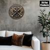 D Flat pc Vintage Rustic Metal Round Wall Art Sign  Hummingbird  Blossoms Garden Decor Aluminum Suitable for Home Garag