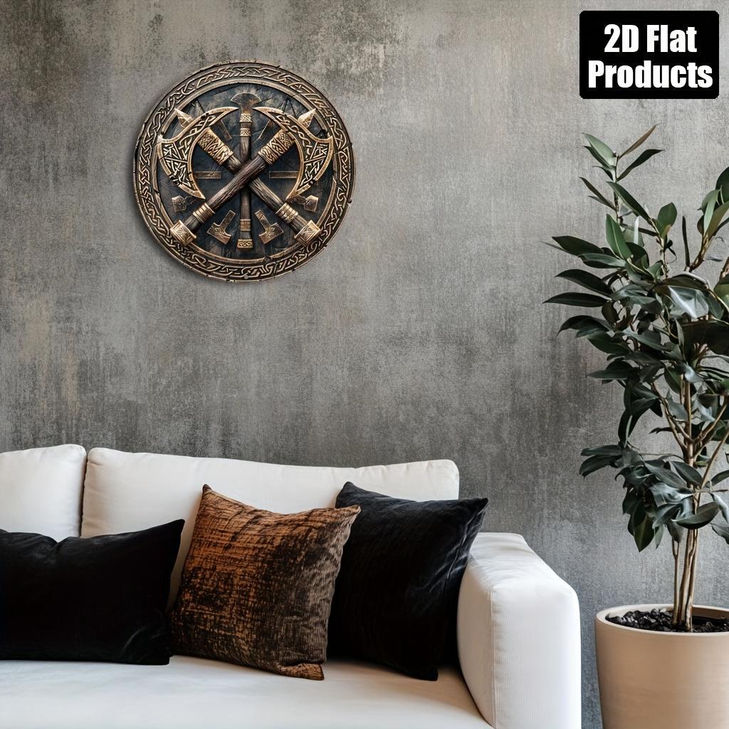 D Flat pc Vintage Rustic Metal Round Wall Art Sign Hummingbird Blossoms Garden Decor Aluminum Suitable for Home Garag
