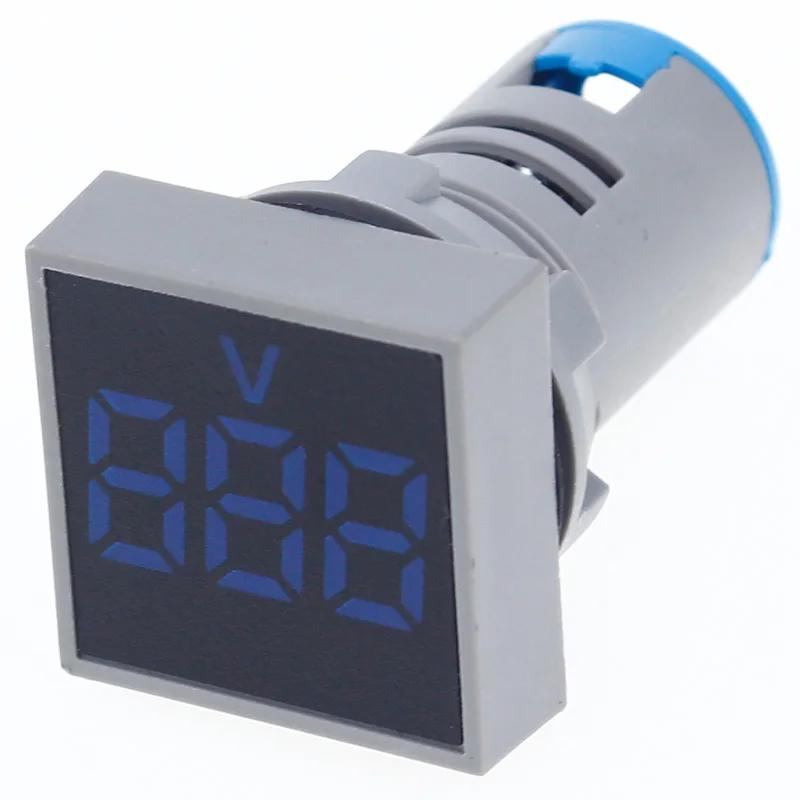 22MM AC 60-500V Voltmeter Square Panel LED Digital Voltage Meter Indicator Light