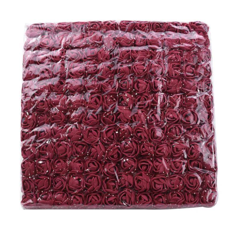 144 шт. Искусственный цветок из пенопластовой пряжи Роза Защита от ультрафиолета для улицы Рождественская садовая арка Венок Свадебный фестиваль Дом своими руками Коробка конфет