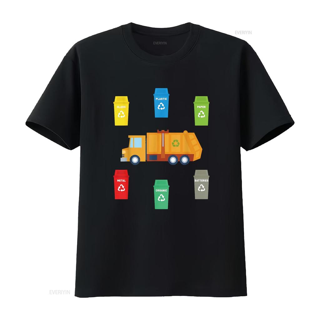 Recycling Trash Garbage Truck T Shirt Funny Toddler Boy Kids vintage Washed fashion Slightly Comfortable Stretched Breathable