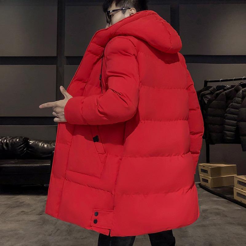 Зимняя мужская длинная парка, теплая куртка с флисовой подкладкой и капюшоном, ветровка, пальто с толстой хлопковой подкладкой, термопарки размера плюс 8XL