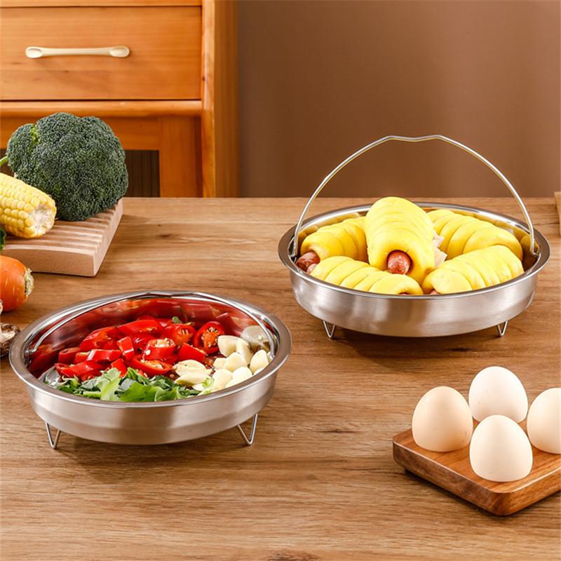 Скороварка Рисоварка с ручкой Фильтр для масла из нержавеющей стали Сливная корзина Стойка для приготовления пищи на пару Кухонная утварь