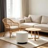 Lounge footrest stool, swivel stool, round footrest stool (only with 1 pc footrest stool)