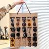 2Pcs 15 Slots Sunglasses Display Hanging Bag Wall-Mounted Hairhoop Storage Holder  Rack