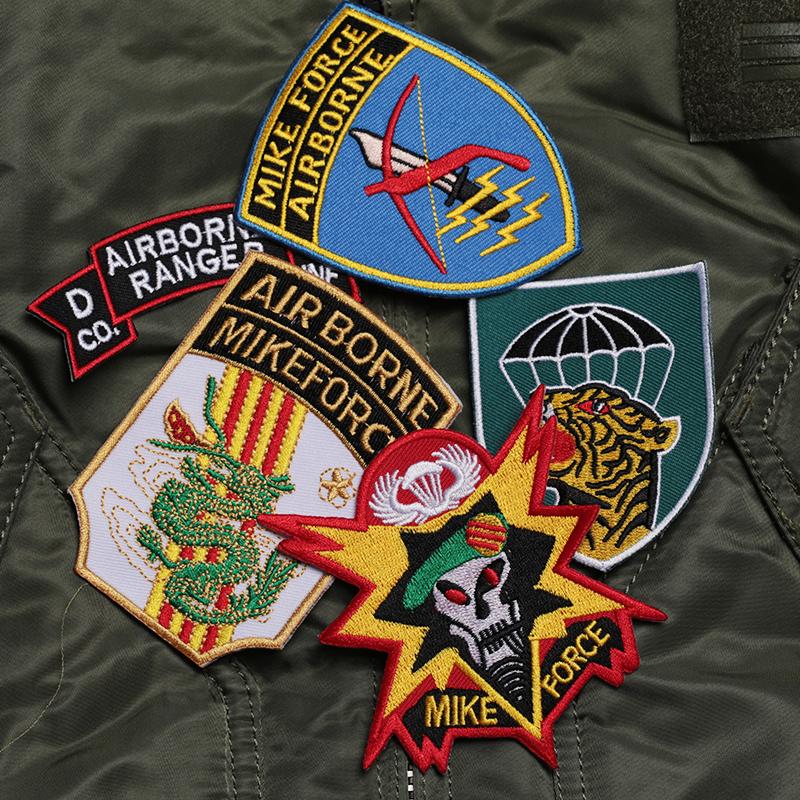 Значок консультативной группы скаутов Vietnam MACV-SOG Green Bailey MIKE FORCE Mike, вышитая нарукавная повязка TCU, лейбл на липучке