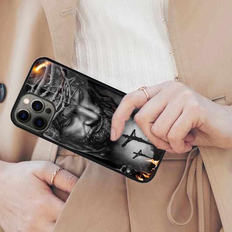 Магнитный чехол для телефона с крестом Иисуса для APPLE iPhone 17 Air 16 14 13 12 Pro Max 15 Plus Беспроводная зарядка с чехлом MagSafe