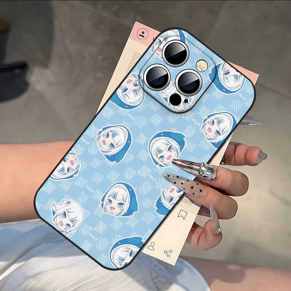 Чехол для телефона W-HololiveS Gawr Gura Для IPhone 17 16 15 14 13 12 11 PRO MAX PLUS Mini Мягкий ТПУ, приятный к коже