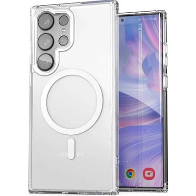 Чехол Magsafe Clear для Samsung Galaxy S23 S24 S22 Ultra Plus с беспроводной зарядкой, противоударный, магнитный, совместимый с чехлом Magsafe