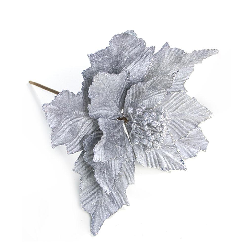 Handmade Artificial Xmas Flower Lightweight Fake Christmas Flower  Home Decor