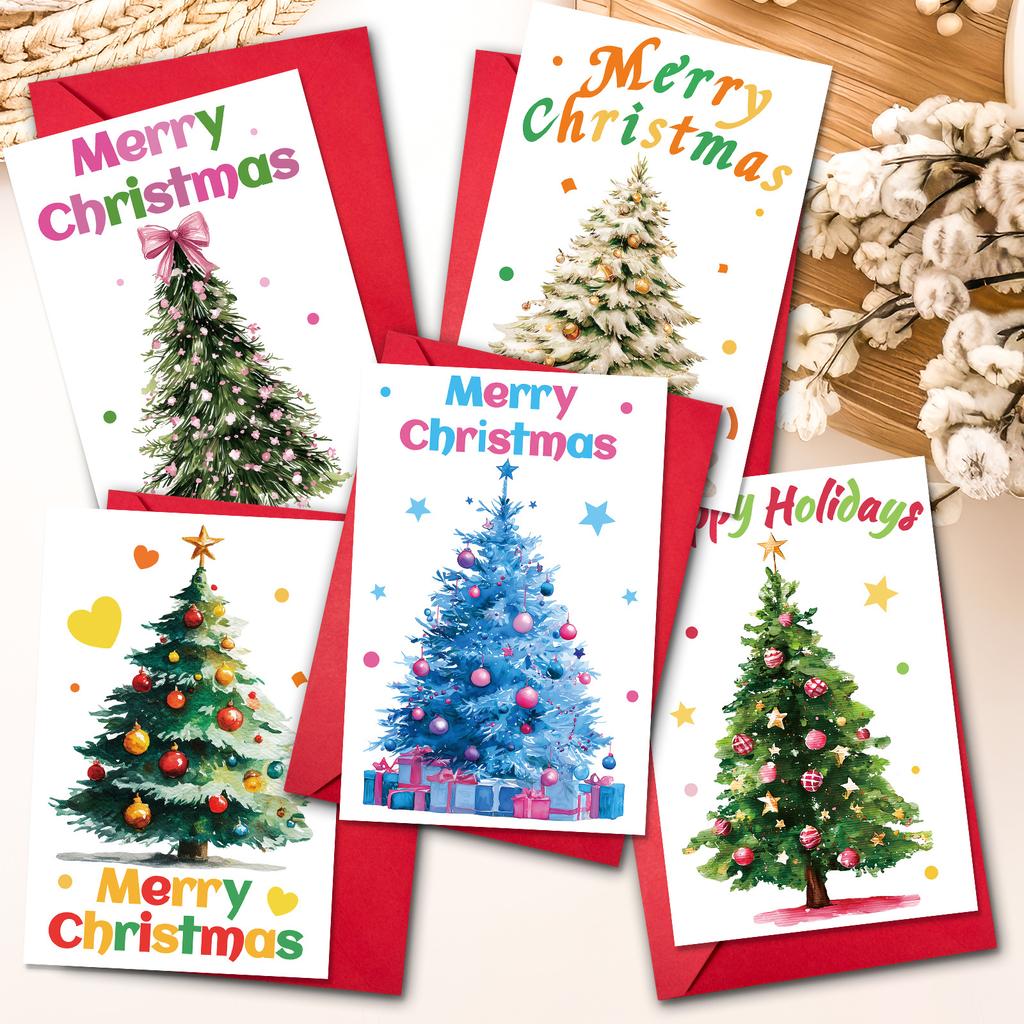 10 Cartoon Christmas Greeting Card Envelopes Set With A Variety Of Creative Christmas Greeting Cards