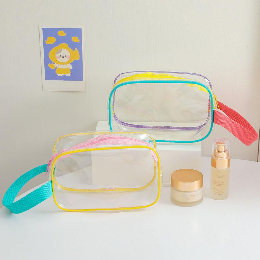 Модная прозрачная косметичка из ПВХ для женщин, косметички на молнии, косметика для случая Tr