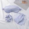 Silk-Like Eye Mask Set: Headband, Scrunchies, Bag - Perfect Wedding Favor & Outdoor Sleep Companion