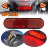 Oval Trailer Light 24 LED Brake Turn Signal Light with Reflector 12-24V Side Marker Tail Lights for Trailer Truck