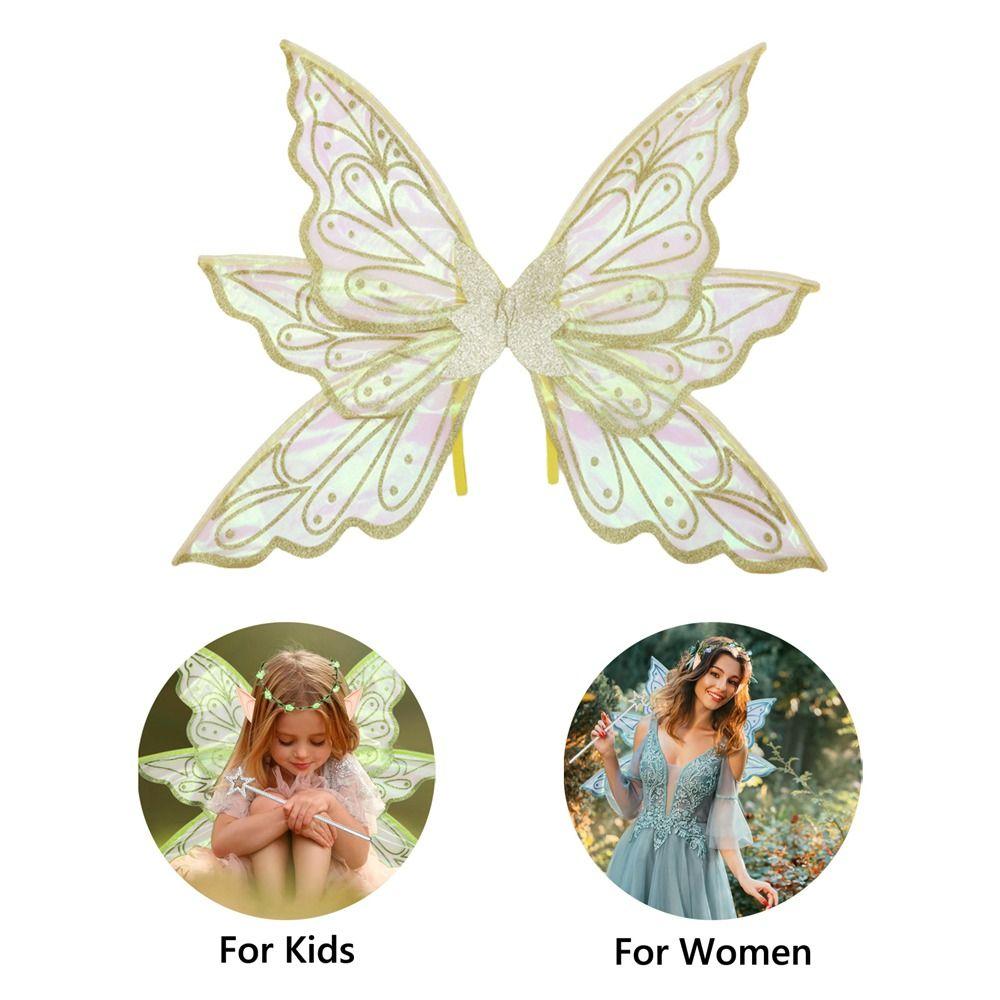 Sparkling Organza Butterfly Wings Girls Angel Wings  for Halloween Dress Up Party Favor Gift