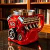 Смола двигателя V8 с внутренней вставкой, Кружка, Ощущение высокого класса, Индивидуальность, Механическое украшение, Ручная работа