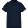 СС25 Обычная серия Вышитый логотип Уличный Повседневный Свободный Дышащий Поло с коротким рукавом Мужские рубашки поло Индиго A2EPM-Z02