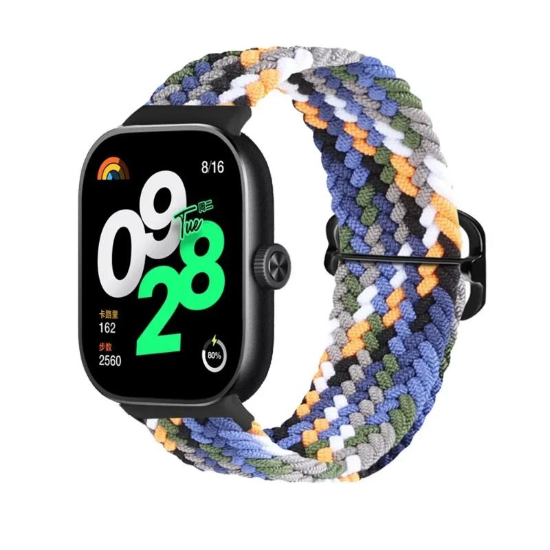 Нейлоновый ремешок для Xiaomi Mi Band 7 9 8 Pro Эластичный регулируемый Плетеный solo loop Запасной ремень Браслет Correa Redmi watch 4 5 6