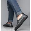Mens Leather Loafers Non Slip Walking Flats Breathable Outdoor Slip On Casual Shoes for Male Work Office Driving Sneakers