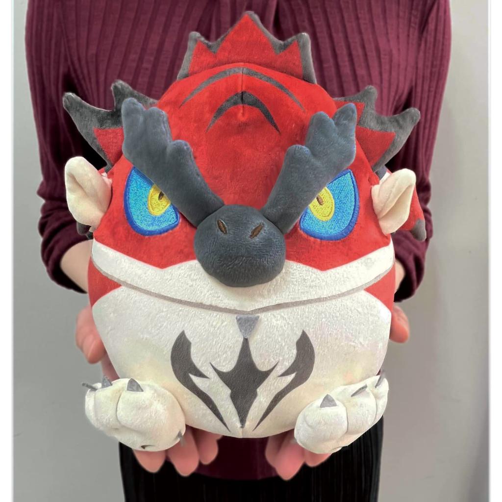 Capcom Monster Hunter Fluffy Plush H200 x W190 x Made of Polyester Toy, Rathalos, Approx. D220mm,
