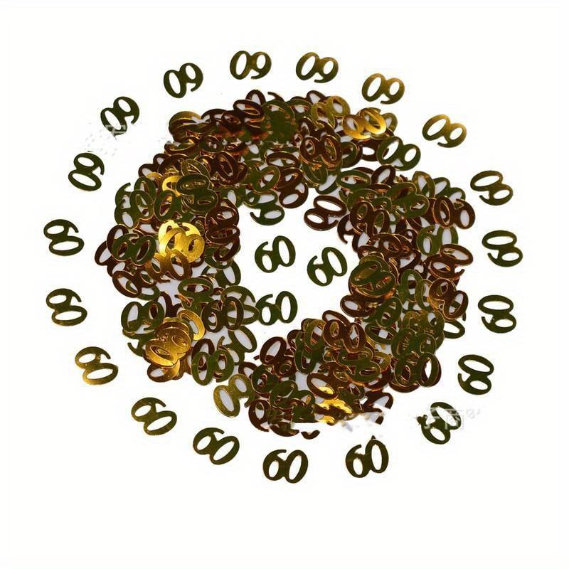 2 Пакета Искрящийся Счастливого Юбилея Конфетти Цифра 50 60 70 80 Лет Юбилей Пара Вечеринка Столешница Стол Рассыпающиеся Украшение