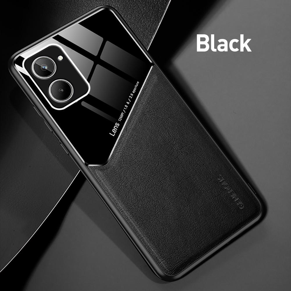 Кожаный автомобильный магнитный чехол-держатель для Realme 10 Pro Plus Realme10 Pro + ProPlus 5G с мягкой рамкой, противоударный чехол Realmi 10 4G