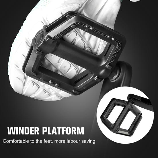 2Pcs Bike Pedal Universal Lightweight Left Right Mountain Road Folding Bicycle Flat Pedal Platform Bike Replacement Accessories